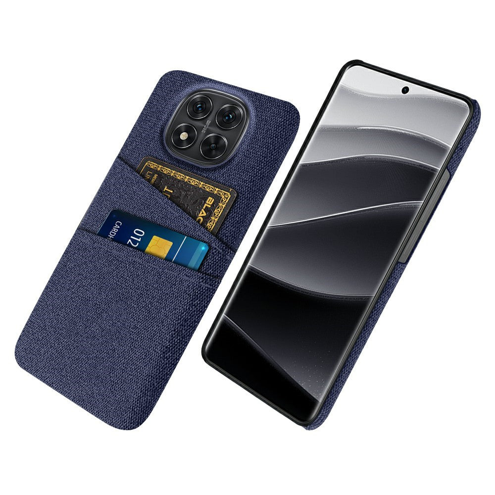 For Xiaomi Redmi Note 14 Pro 5G / Poco X7 5G Case Cloth + Hard PC Phone Cover with Dual Card Slots