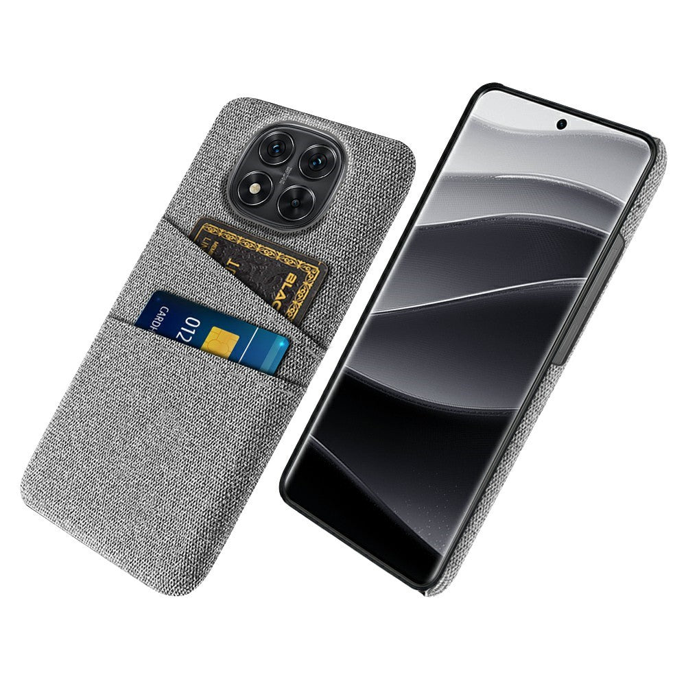 For Xiaomi Redmi Note 14 Pro 5G / Poco X7 5G Case Cloth + Hard PC Phone Cover with Dual Card Slots