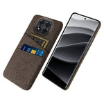 For Xiaomi Redmi Note 14 Pro 5G / Poco X7 5G Case Cloth + Hard PC Phone Cover with Dual Card Slots