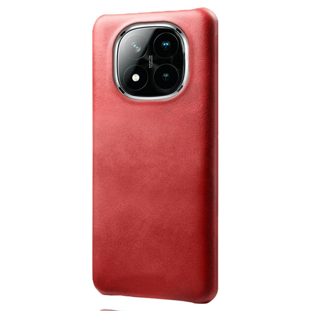 For Xiaomi Redmi Note 14 Pro+ 5G Case Calf Texture PU Leather Hard PC Protective Phone Cover