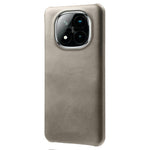 For Xiaomi Redmi Note 14 Pro+ 5G Case Calf Texture PU Leather Hard PC Protective Phone Cover