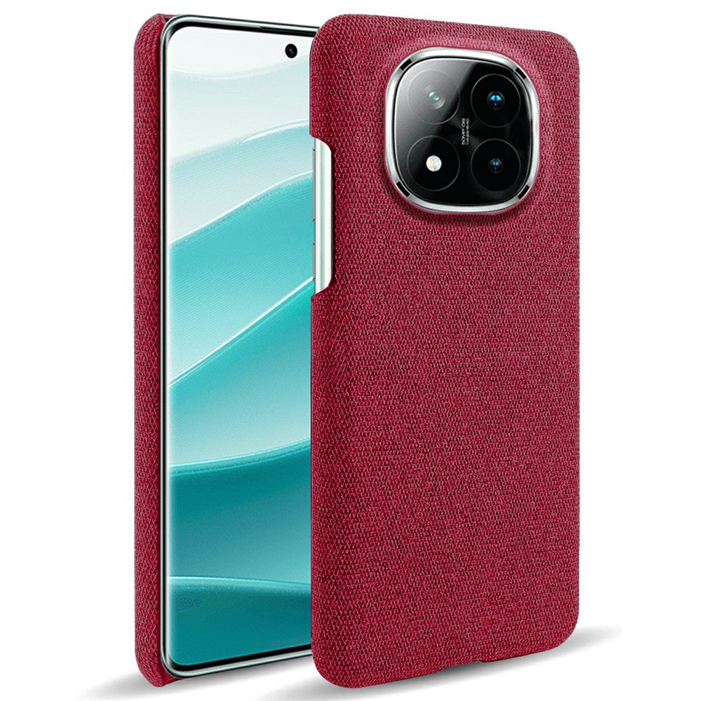 For Xiaomi Redmi Note 14 Pro+ 5G Phone Case Cloth Texture Anti-Scratch Protective PC Back Cover
