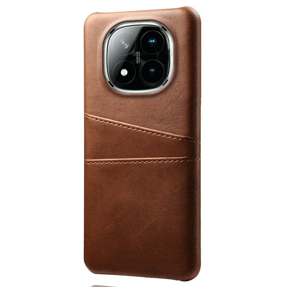 For Xiaomi Redmi Note 14 Pro+ 5G Case Dual Card Slots PU Leather + Hard PC Phone Cover