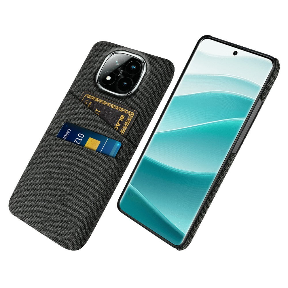 For Xiaomi Redmi Note 14 Pro+ 5G Case Cloth + Hard PC Phone Cover with Dual Card Slots
