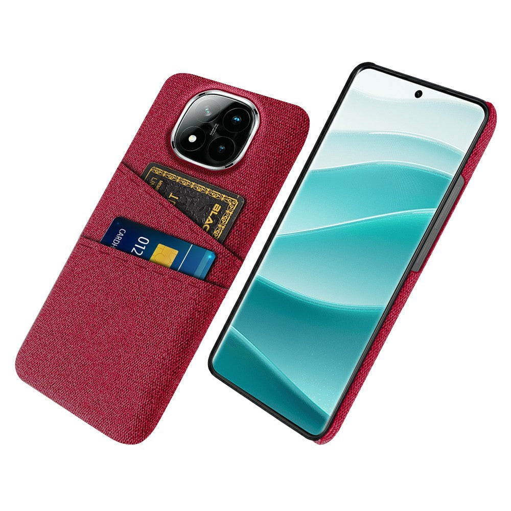 For Xiaomi Redmi Note 14 Pro+ 5G Case Cloth + Hard PC Phone Cover with Dual Card Slots
