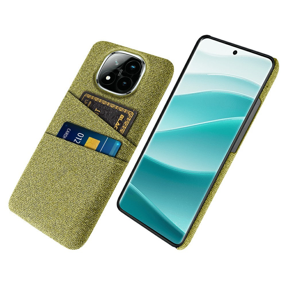 For Xiaomi Redmi Note 14 Pro+ 5G Case Cloth + Hard PC Phone Cover with Dual Card Slots