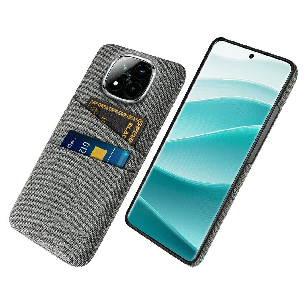 For Xiaomi Redmi Note 14 Pro+ 5G Case Cloth + Hard PC Phone Cover with Dual Card Slots