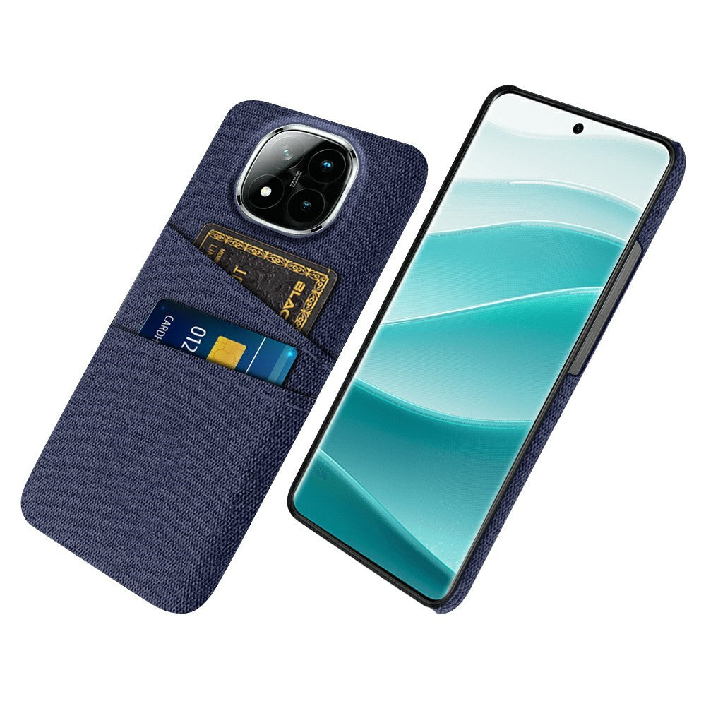 For Xiaomi Redmi Note 14 Pro+ 5G Case Cloth + Hard PC Phone Cover with Dual Card Slots