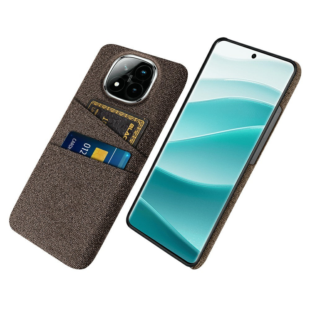 For Xiaomi Redmi Note 14 Pro+ 5G Case Cloth + Hard PC Phone Cover with Dual Card Slots