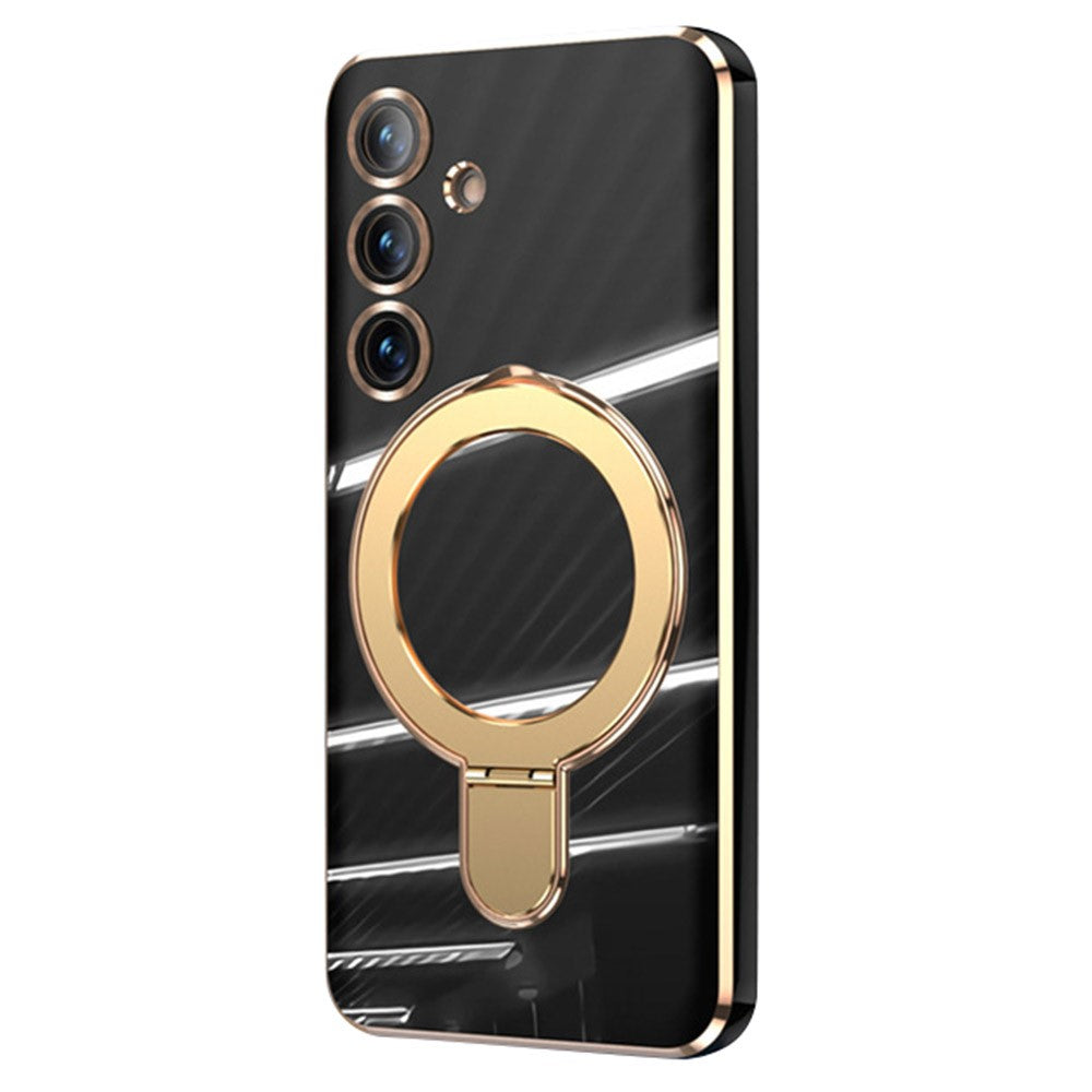 For Samsung Galaxy S25 Kickstand Magnetic Case TPU Phone Cover