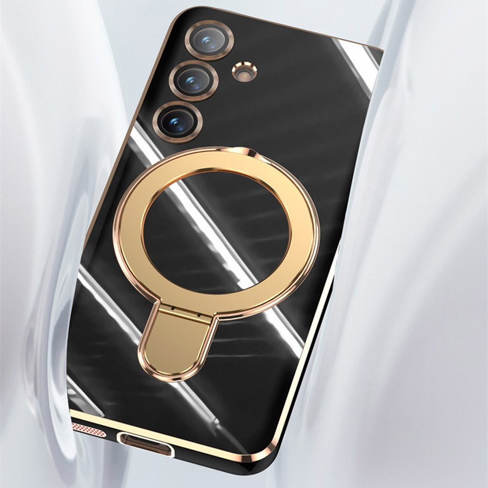 For Samsung Galaxy S25 Kickstand Magnetic Case TPU Phone Cover