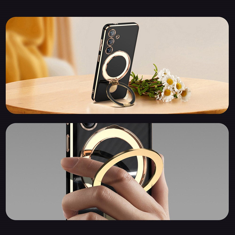 For Samsung Galaxy S25 Kickstand Magnetic Case TPU Phone Cover