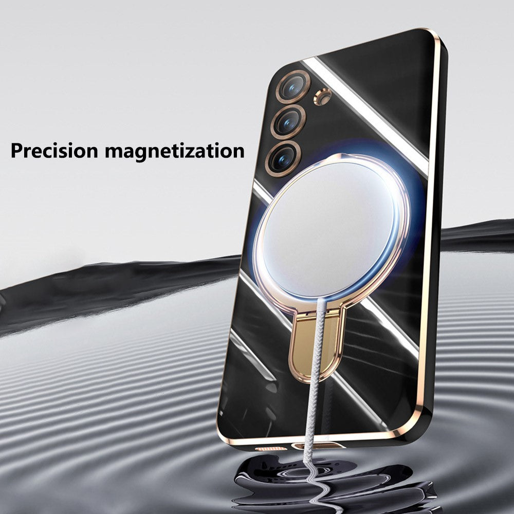 For Samsung Galaxy S25 Kickstand Magnetic Case TPU Phone Cover