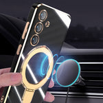 For Samsung Galaxy S25 Kickstand Magnetic Case TPU Phone Cover