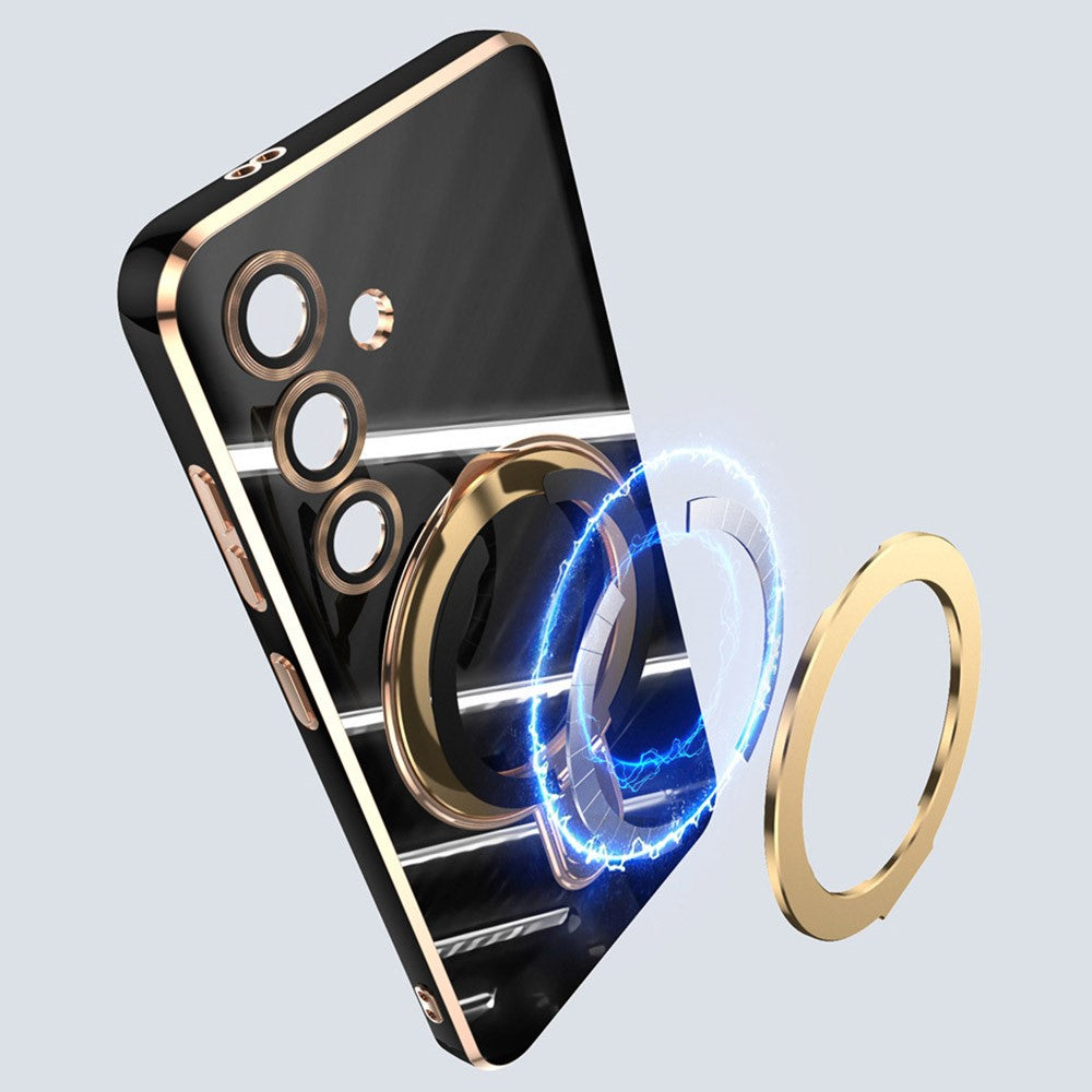For Samsung Galaxy S25 Kickstand Magnetic Case TPU Phone Cover