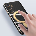 For Samsung Galaxy S25 Kickstand Magnetic Case TPU Phone Cover