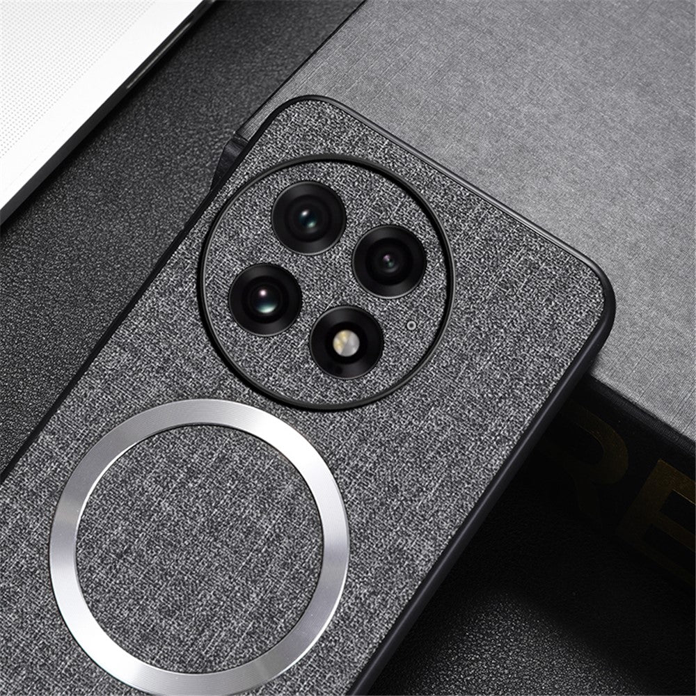 For OnePlus 13 Magnetic Case Drop-Proof TPU+Cloth Back Phone Cover