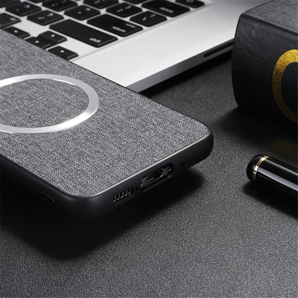 For OnePlus 13 Magnetic Case Drop-Proof TPU+Cloth Back Phone Cover