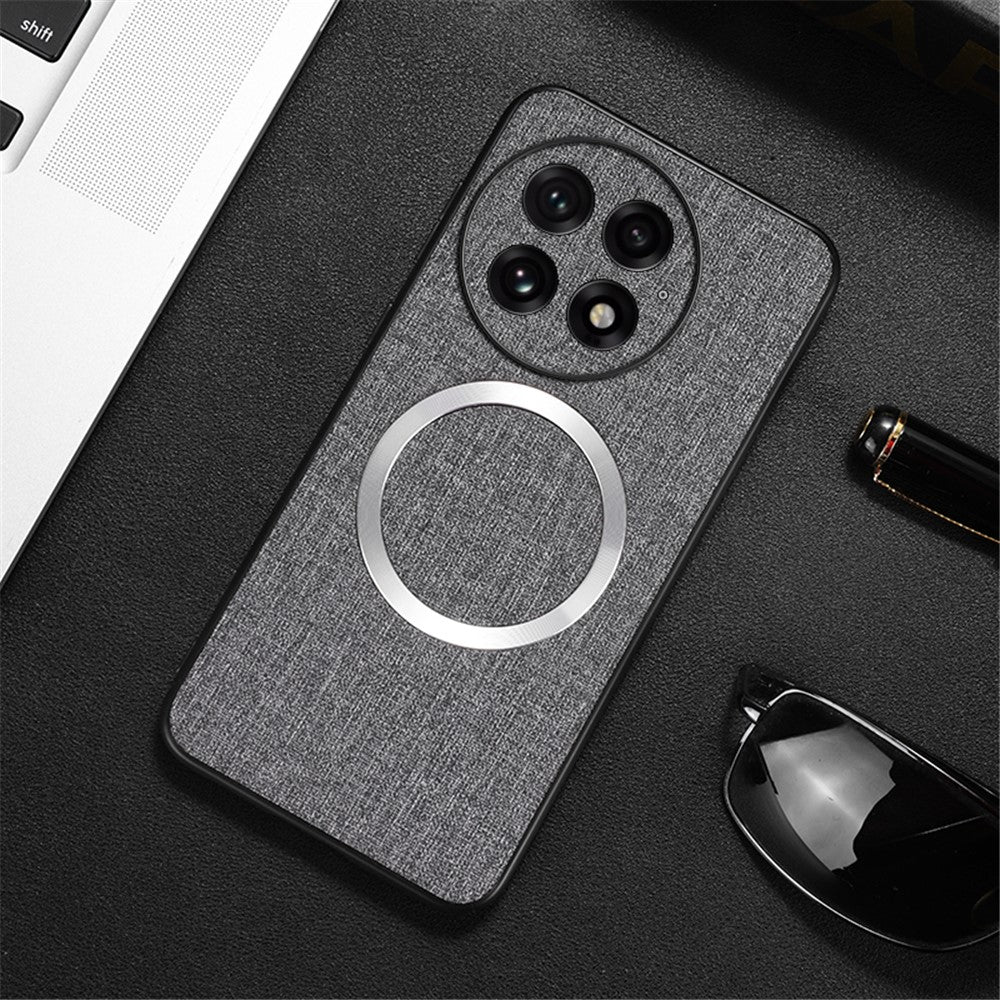 For OnePlus 13 Magnetic Case Drop-Proof TPU+Cloth Back Phone Cover