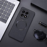 For OnePlus 13 Magnetic Case Litchi Texture PU Leather+TPU Phone Back Cover