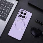 For OnePlus 13 Magnetic Case Litchi Texture PU Leather+TPU Phone Back Cover