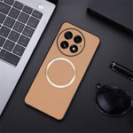 For OnePlus 13 Magnetic Case Litchi Texture PU Leather+TPU Phone Back Cover