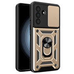 For Samsung Galaxy A36 5G Case with Slide Camera Lid PC+TPU Kickstand Phone Cover