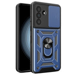 For Samsung Galaxy A36 5G Case with Slide Camera Lid PC+TPU Kickstand Phone Cover
