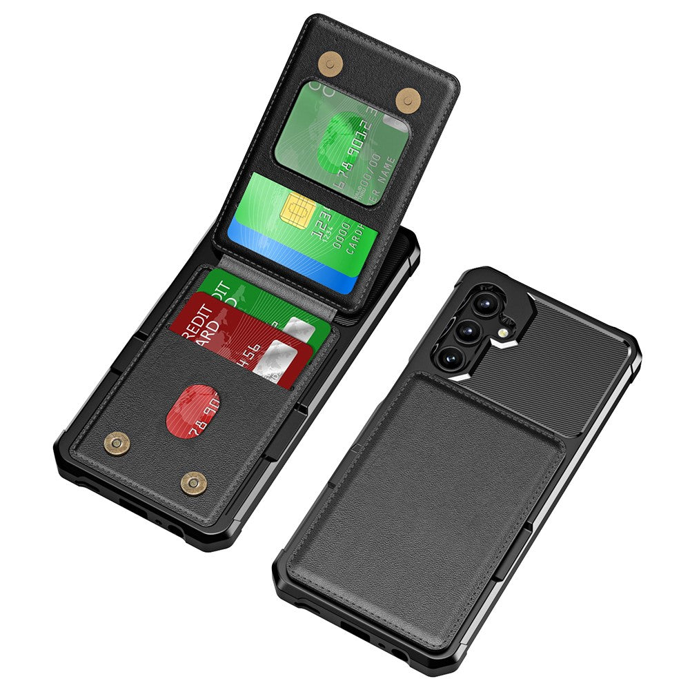 Til Samsung Galaxy A16 5G Etui Kortlomme Støtteben PU+TPU Telefoncover