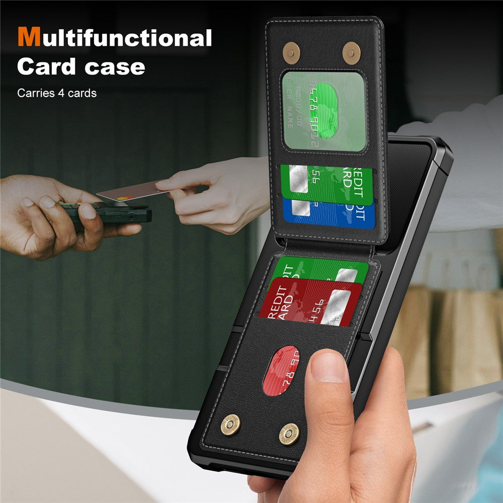 Til Samsung Galaxy A16 5G Etui Kortlomme Støtteben PU+TPU Telefoncover