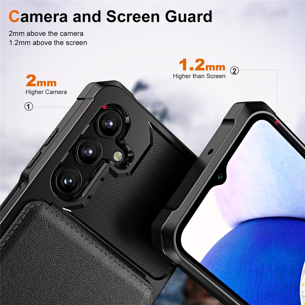 Til Samsung Galaxy A16 5G Etui Kortlomme Støtteben PU+TPU Telefoncover