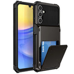 Til Samsung Galaxy S25+ Cover PC+TPU Dobbeltlag Bagsiden Telefoncover med Kortlomme