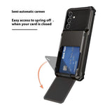Til Samsung Galaxy S25+ Cover PC+TPU Dobbeltlag Bagsiden Telefoncover med Kortlomme