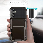 Til Samsung Galaxy S25+ Cover PC+TPU Dobbeltlag Bagsiden Telefoncover med Kortlomme