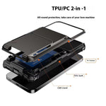 Til Samsung Galaxy S25+ Cover PC+TPU Dobbeltlag Bagsiden Telefoncover med Kortlomme