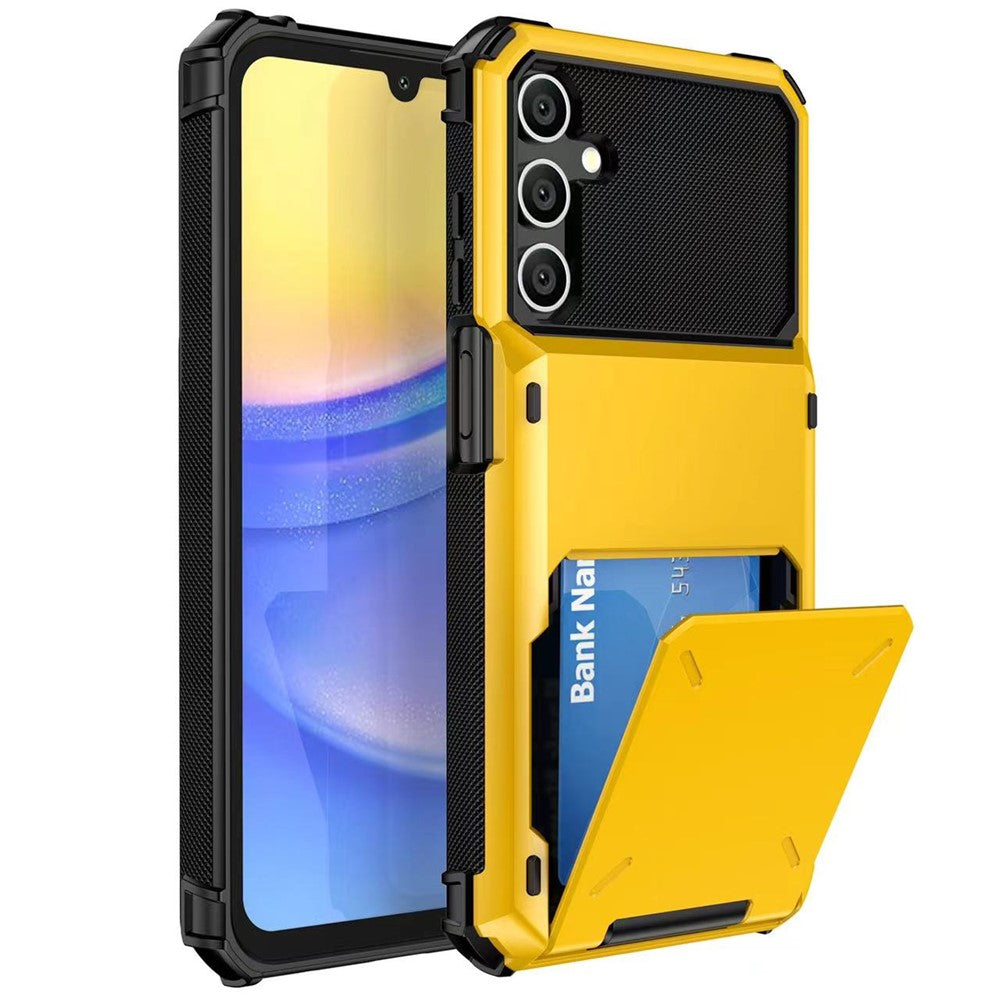 Til Samsung Galaxy S25+ Cover PC+TPU Dobbeltlag Bagsiden Telefoncover med Kortlomme