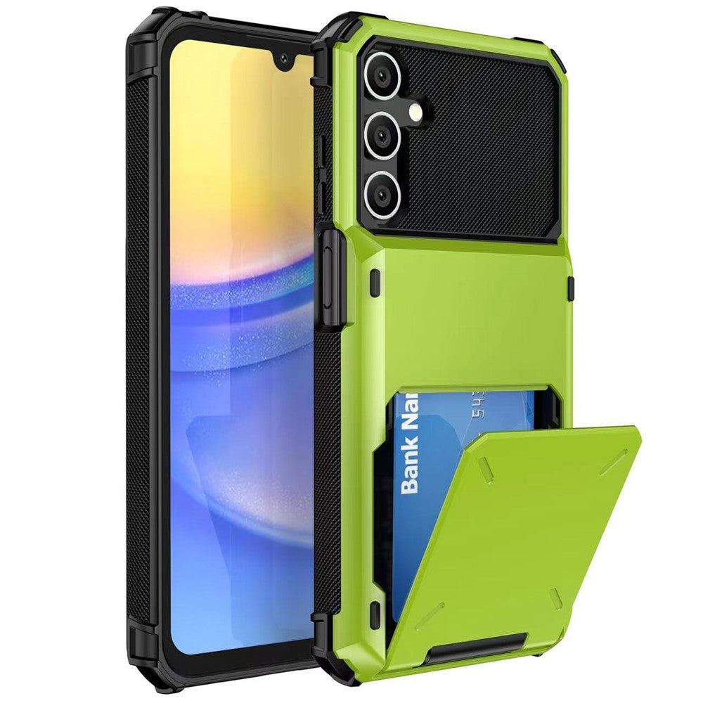 Til Samsung Galaxy S25+ Cover PC+TPU Dobbeltlag Bagsiden Telefoncover med Kortlomme