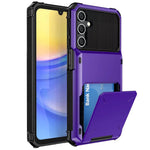 Til Samsung Galaxy S25+ Cover PC+TPU Dobbeltlag Bagsiden Telefoncover med Kortlomme