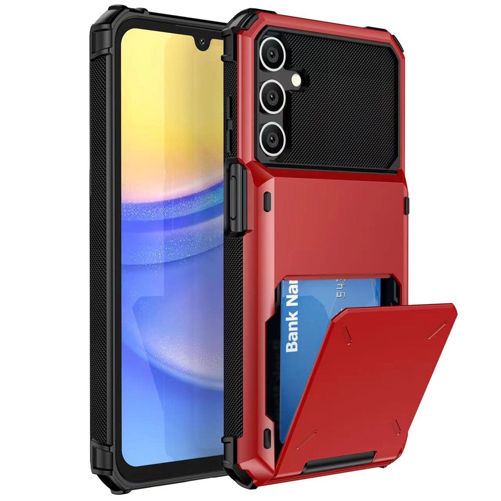 Til Samsung Galaxy S25+ Cover PC+TPU Dobbeltlag Bagsiden Telefoncover med Kortlomme