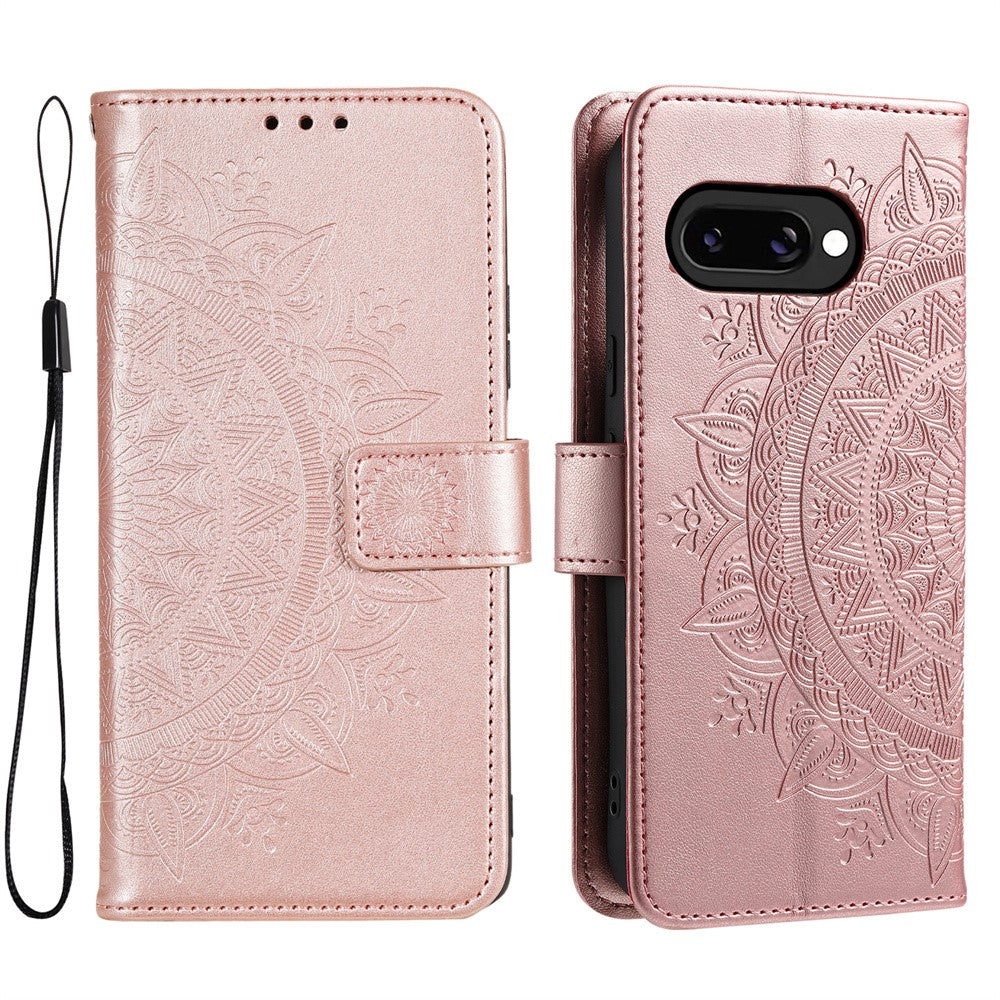 For Google Pixel 9a Case Imprinted Totem PU Leather Wallet Stand Phone Cover