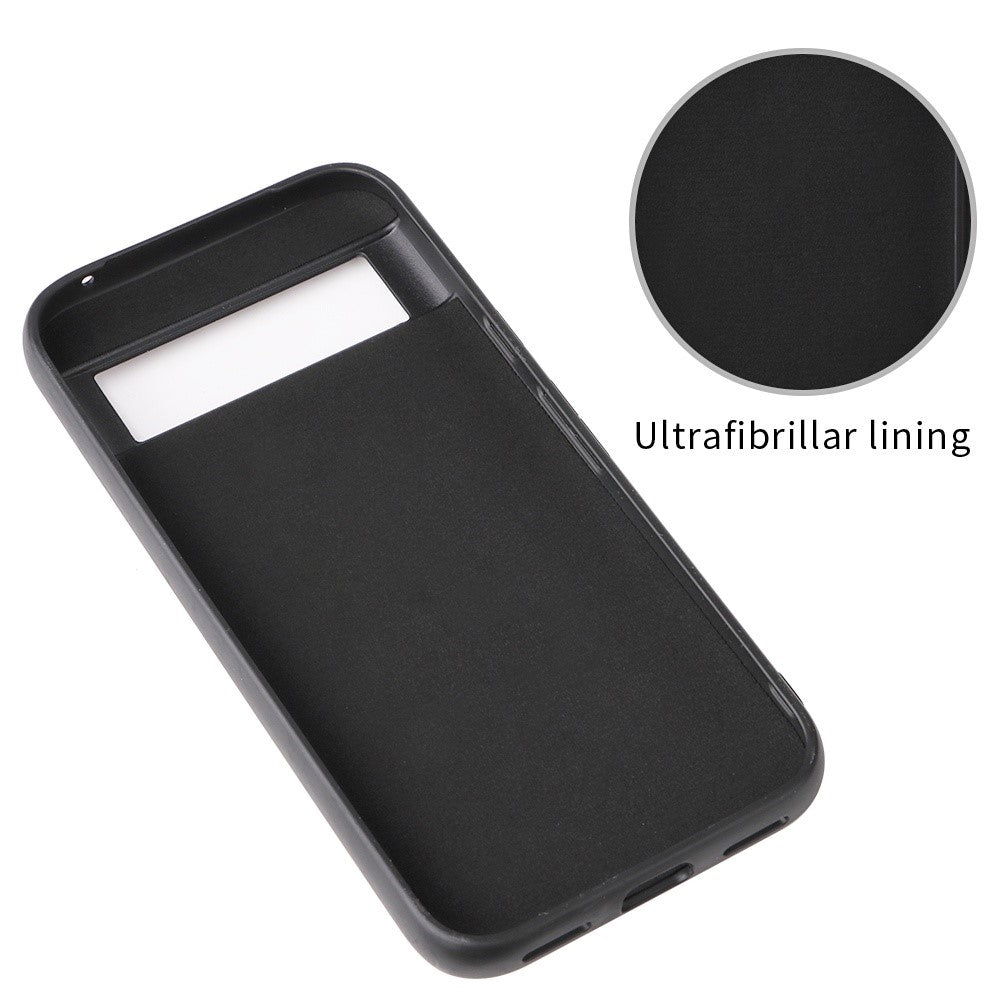 Til Google Pixel 8a Cover Støtteben Læder+TPU+PC Telefon Bagcover