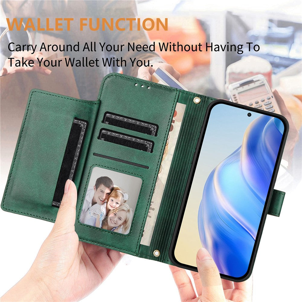 Til Samsung Galaxy A06 4G Etui Lynlåslomme Flere Kortlommer Læder Telefoncover