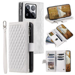 Style 005 For Xiaomi 15 Pro Wallet Case Rhombus Stitching Line PU Leather Phone Cover