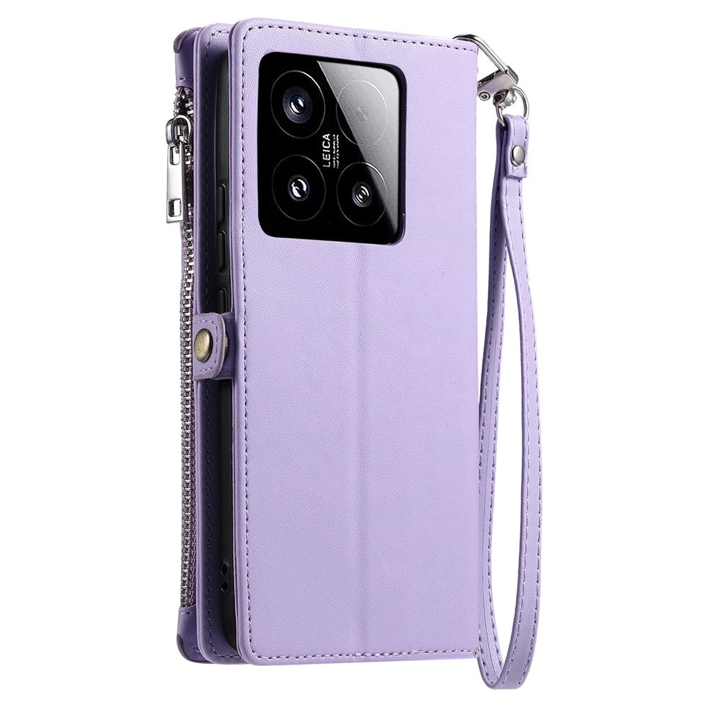 015 Style For Xiaomi 15 Case TPU+PU Leather Wallet Phone Cover with Straps