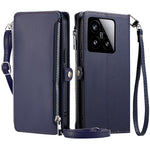 015 Stil För Xiaomi 15 Skal TPU+PU Läder Plånboksfodral Med Remmar