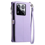 015 Style For Xiaomi 15 Pro Case TPU+PU Leather Wallet Phone Cover with Straps