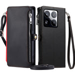 015 Style For Xiaomi 15 Pro Case TPU+PU Leather Wallet Phone Cover with Straps