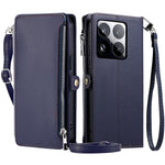 015 Style For Xiaomi 15 Pro Case TPU+PU Leather Wallet Phone Cover with Straps