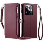 015 Style For Xiaomi 15 Pro Case TPU+PU Leather Wallet Phone Cover with Straps