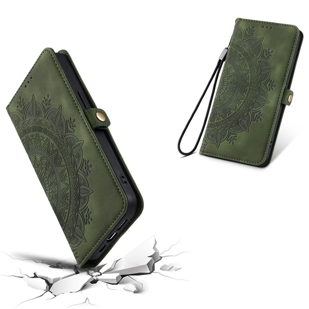Style 016 For Xiaomi 15 Case Skin Feel Totem Imprinted Wallet Leather Phone Cover